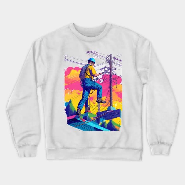 Lineman design for Apprentice Lineman Crewneck Sweatshirt by emeka